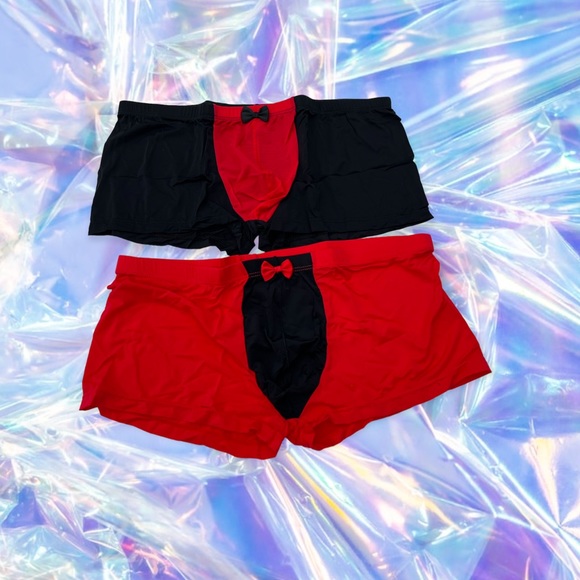 Mens Sexy Boxer Briefs Red & Black Boyfriend Husband Gift - Picture 12 of 12